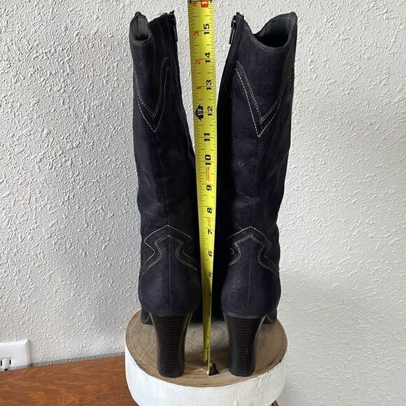 No Boundaries Black Heeled Boots Size 9.5 EUC - Picture 4 of 7